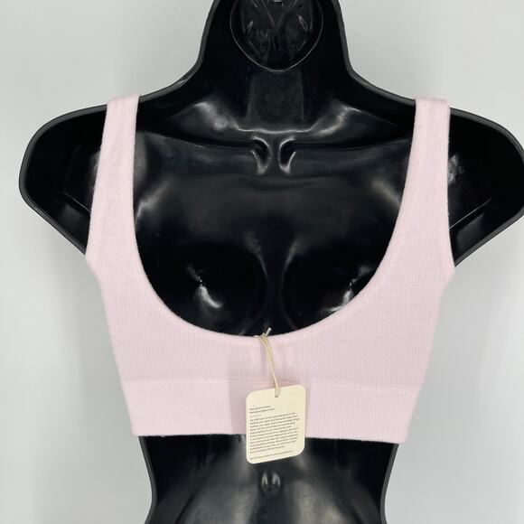 DONNI. Sweater Bra Top NEW Sz XS Pixie Pink Scoop Neck Super Soft Stretch - Picture 5 of 8